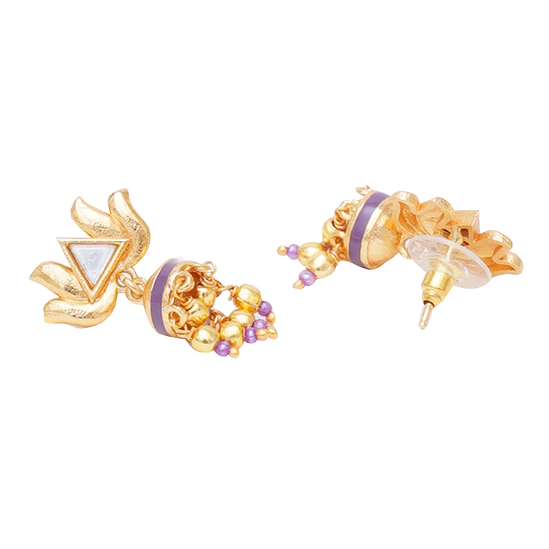 Festive Hues Brass Embellished Long Fusion Necklace Set - Image 5