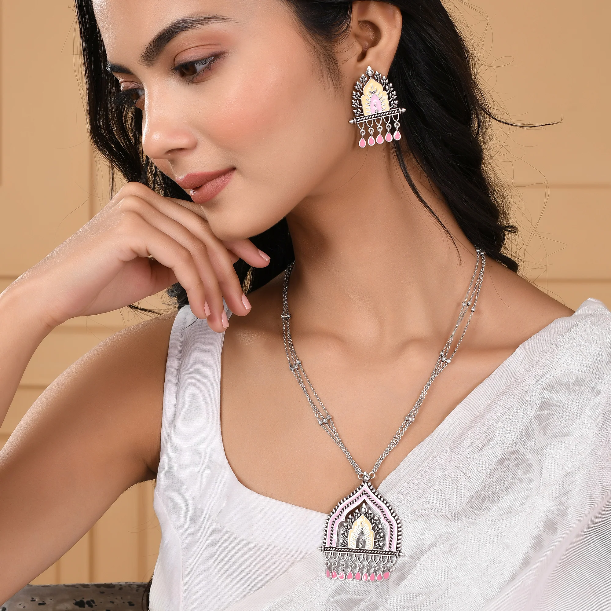 Festive Hues Mystical Dome Inspired Jewellery Set - Image 2
