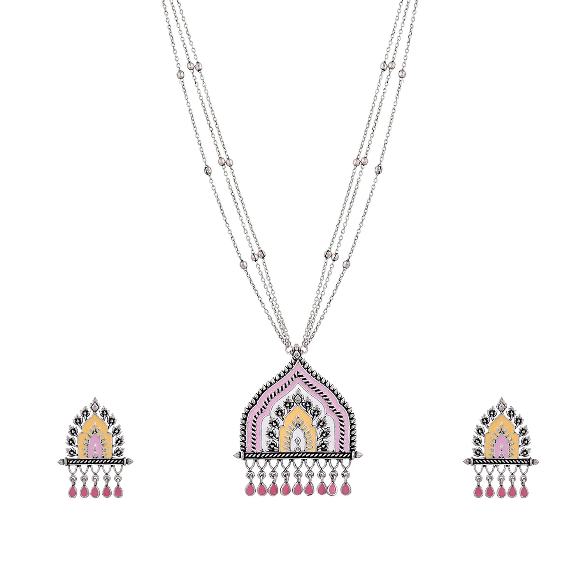 Festive Hues Mystical Dome Inspired Jewellery Set - Image 3