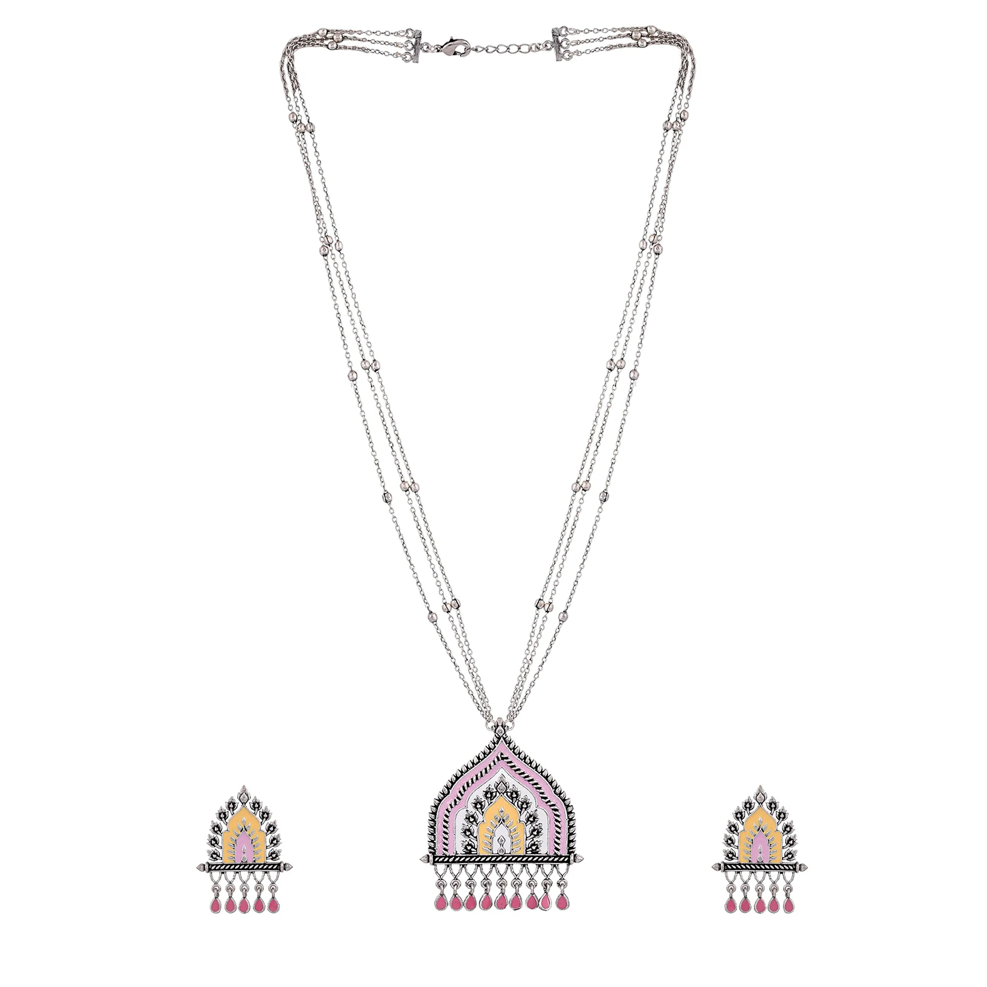 Festive Hues Mystical Dome Inspired Jewellery Set - Image 4