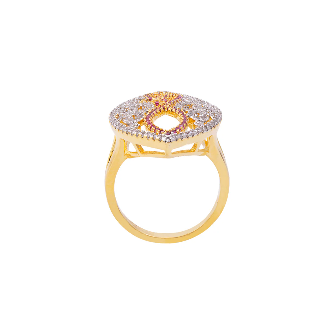 Filigree Design Brass Statement Ring - Image 4