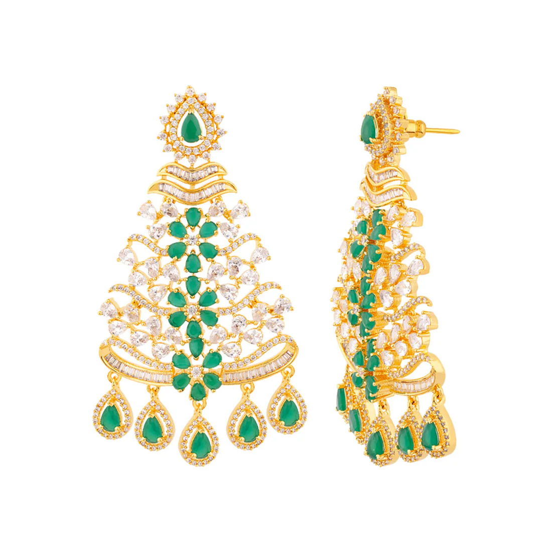 Filigree Design Floral Motifs Earrings - Image 3