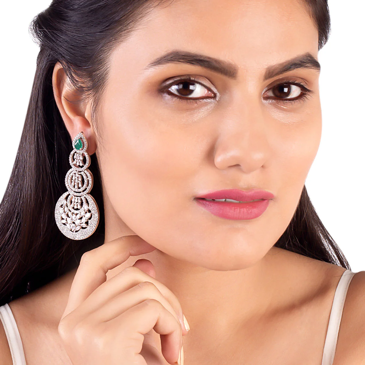 Filigree Design Layered Drop Earrings - Image 2