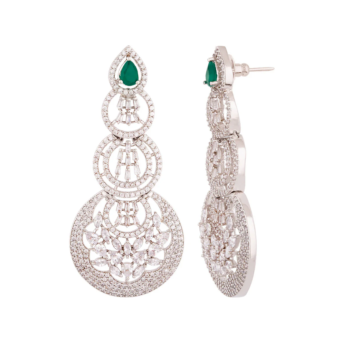 Filigree Design Layered Drop Earrings - Image 4