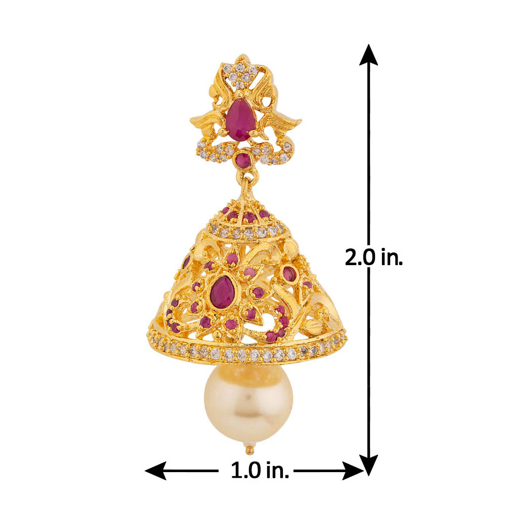 Filigree Jhumka Drop Earrings - Image 5
