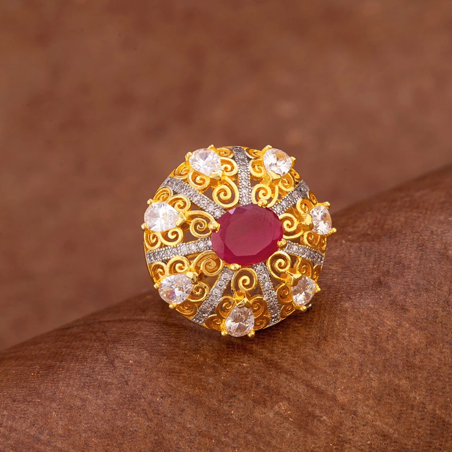 Filigree Pattern Statement Ring