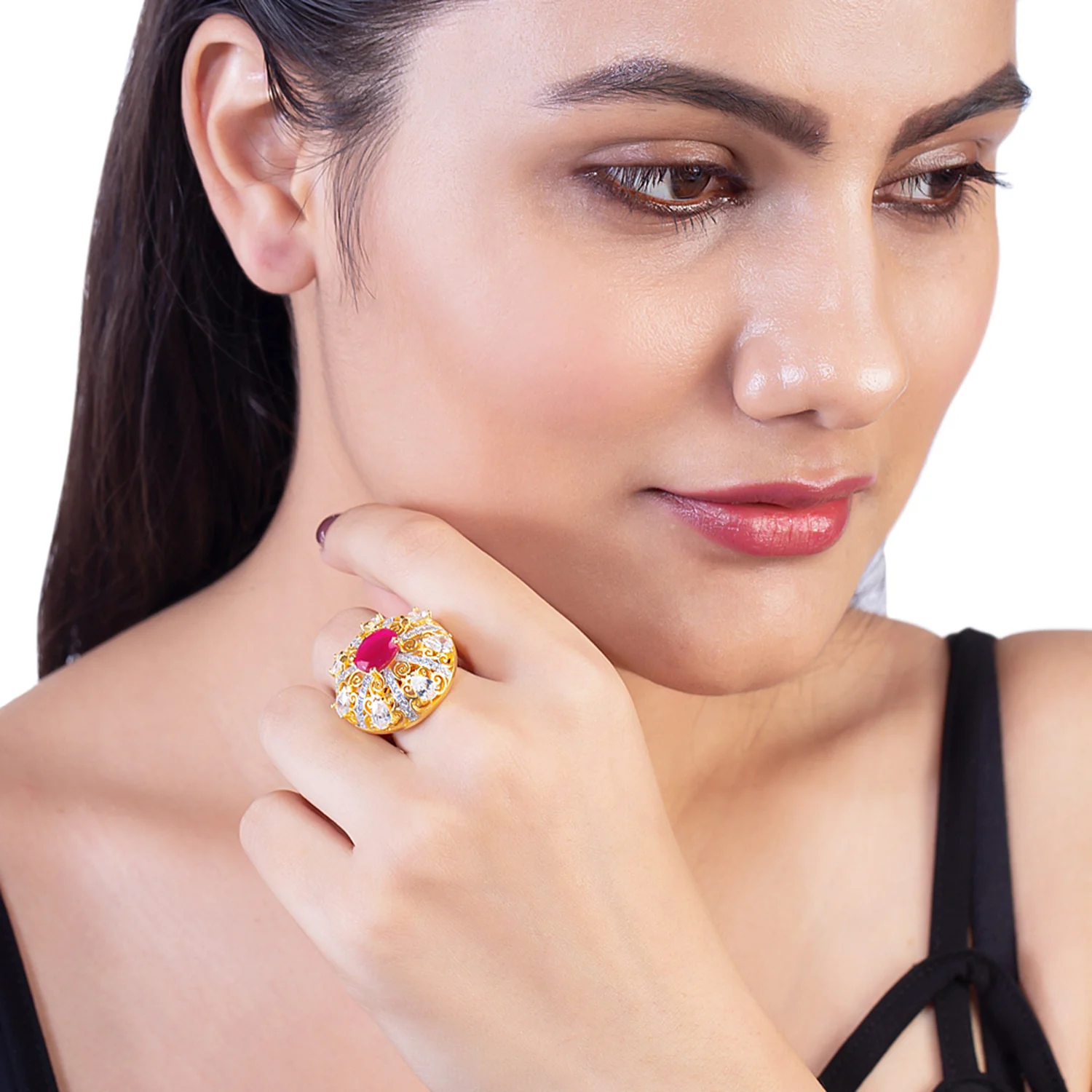 Filigree Pattern Statement Ring - Image 2