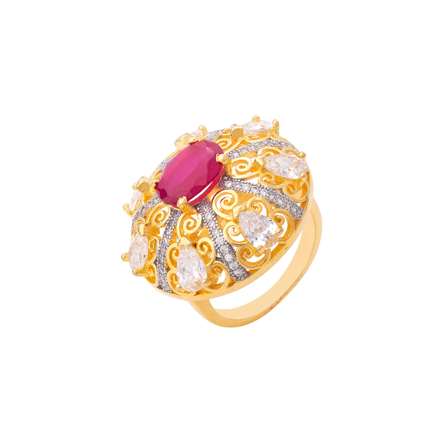 Filigree Pattern Statement Ring - Image 3