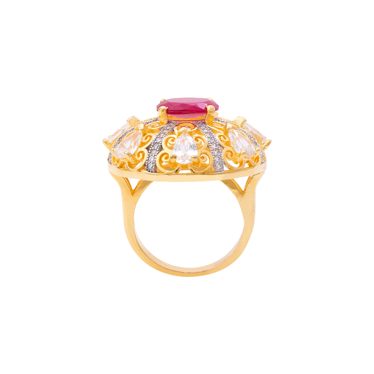 Filigree Pattern Statement Ring - Image 4