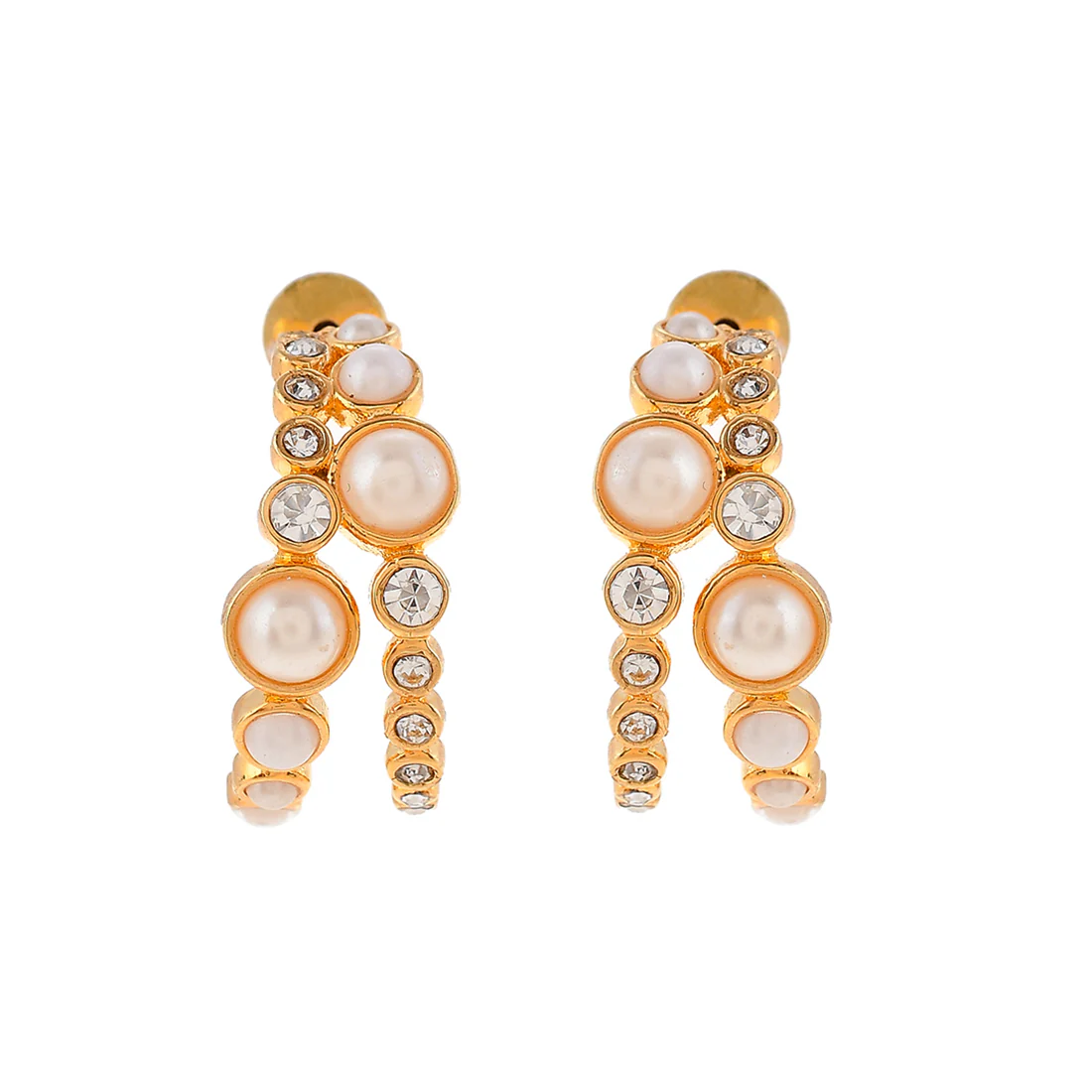 Fiona Double Half Hoop Earrings - Image 3