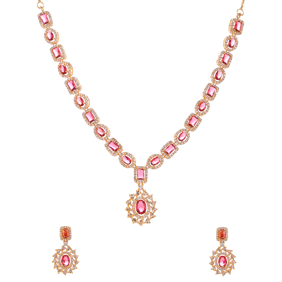 Sparkling Elegance Teardrop Cut Jewellery Set - Image 4
