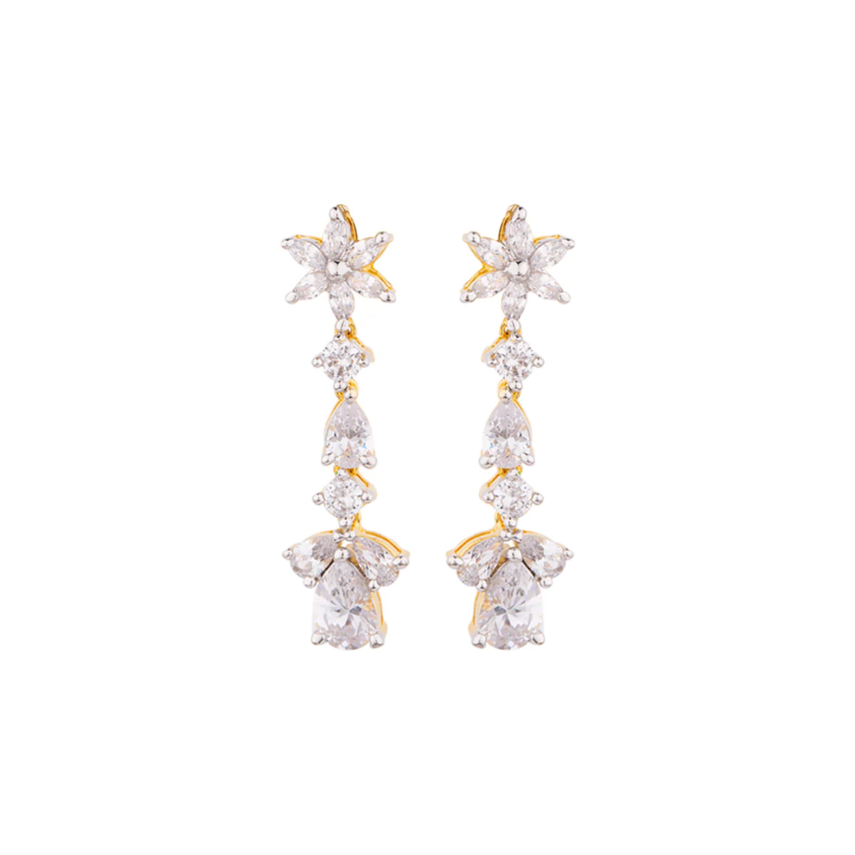 Floral Motif Casual Drop Earrings - Image 3