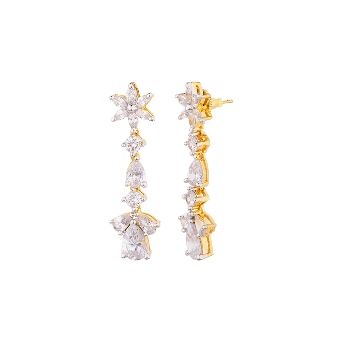 Floral Motif Casual Drop Earrings - Image 4