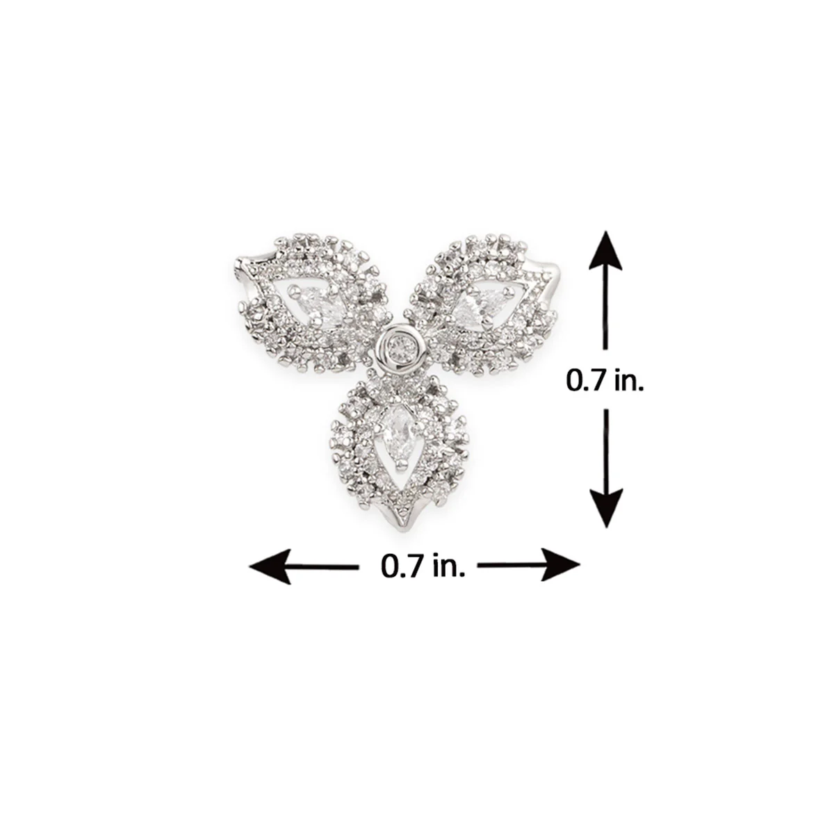 Floral Motif CZ Stone Studded Earrings - Image 6