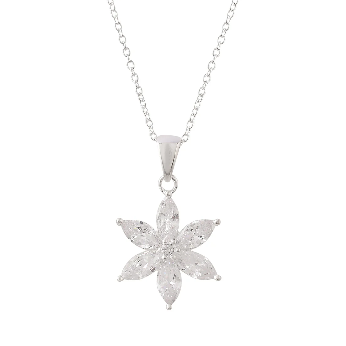 Floral Motif Silver Plated 925 Sterling Silver Pendant - Image 4