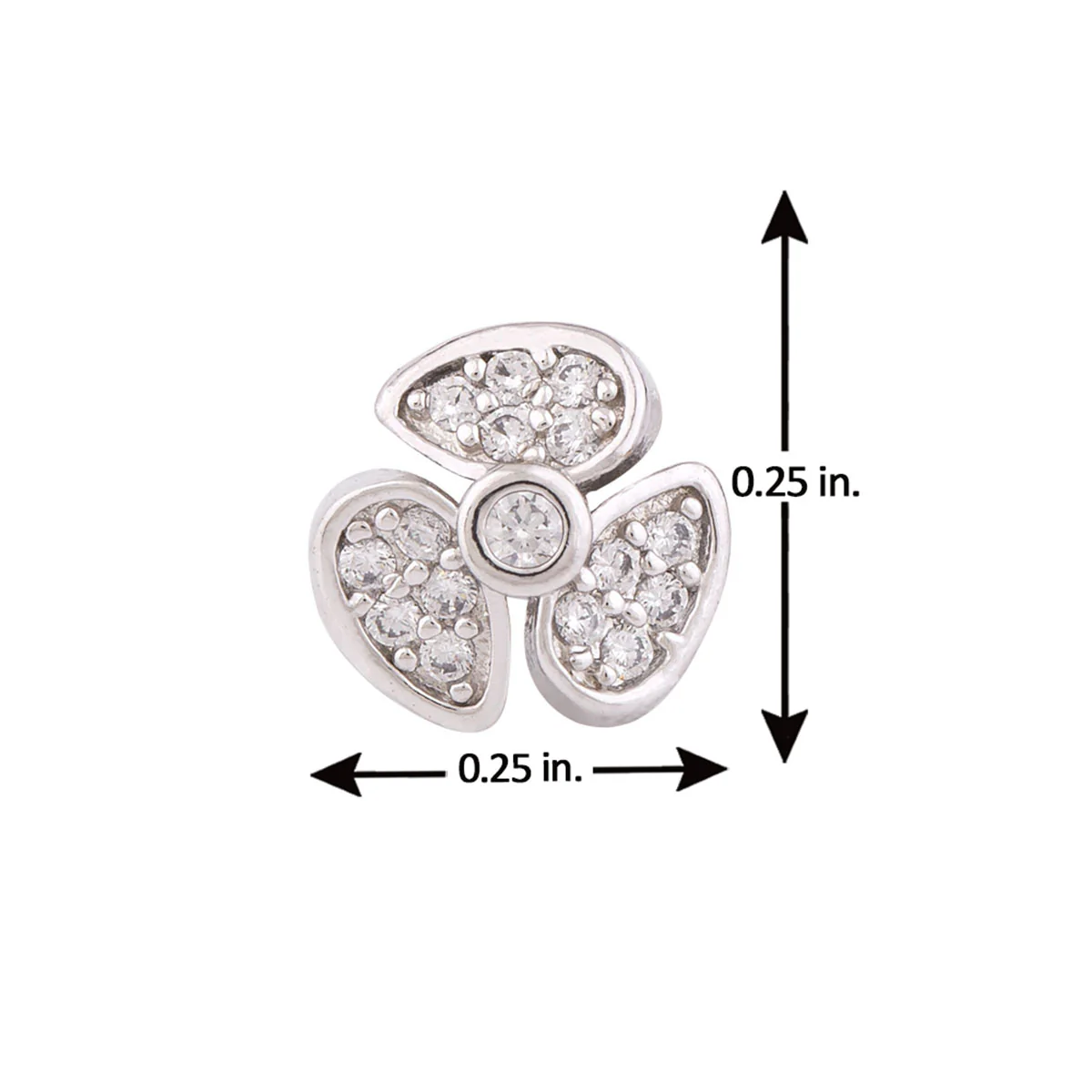 Floral Motif Stud Earrings - Image 5