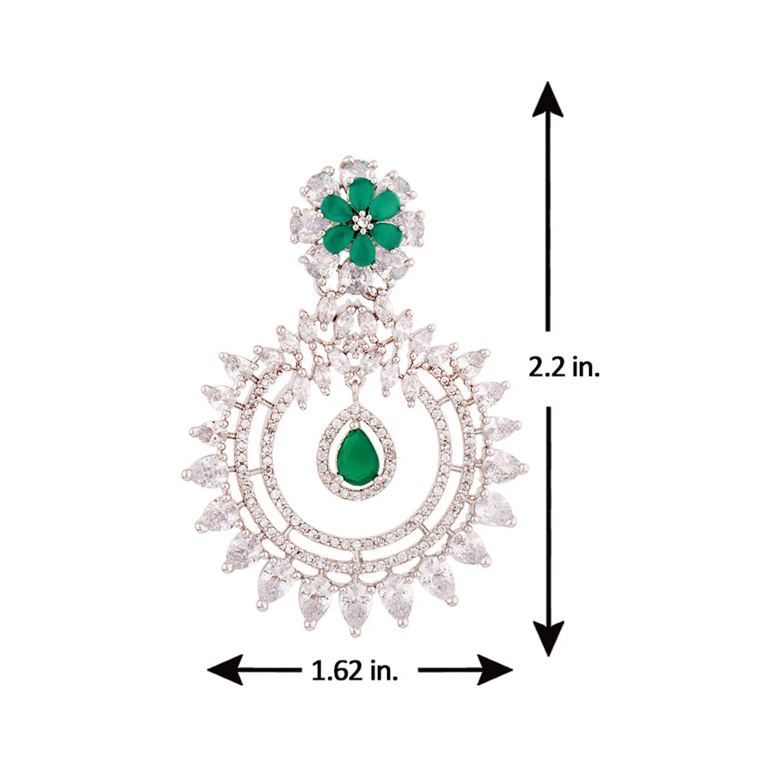 Floral Motifs Ethnic Hoop Earrings - Image 5