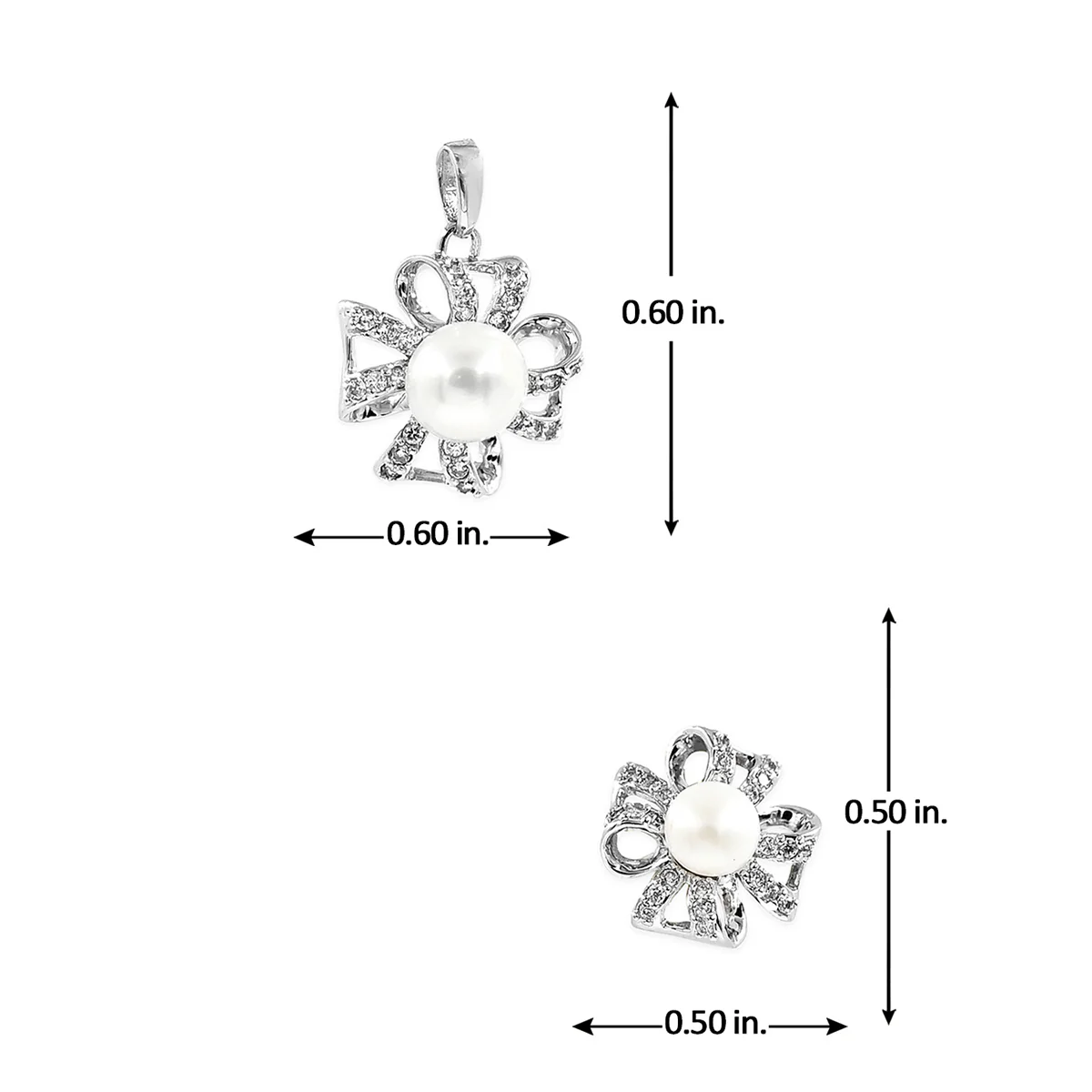 Floral Pearl Pendant Set - Image 4