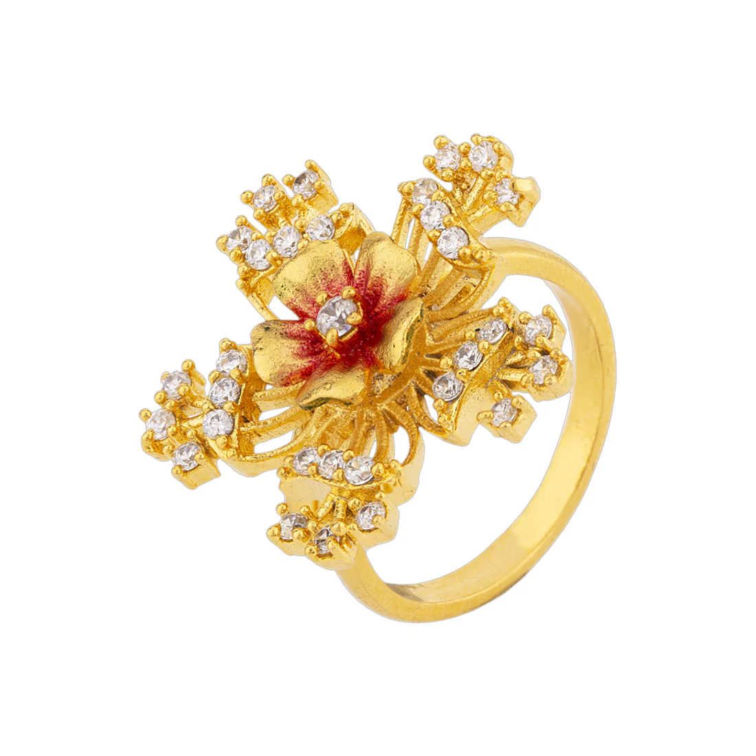 Floriana American Diamond Flower Shaped Ring - Image 3