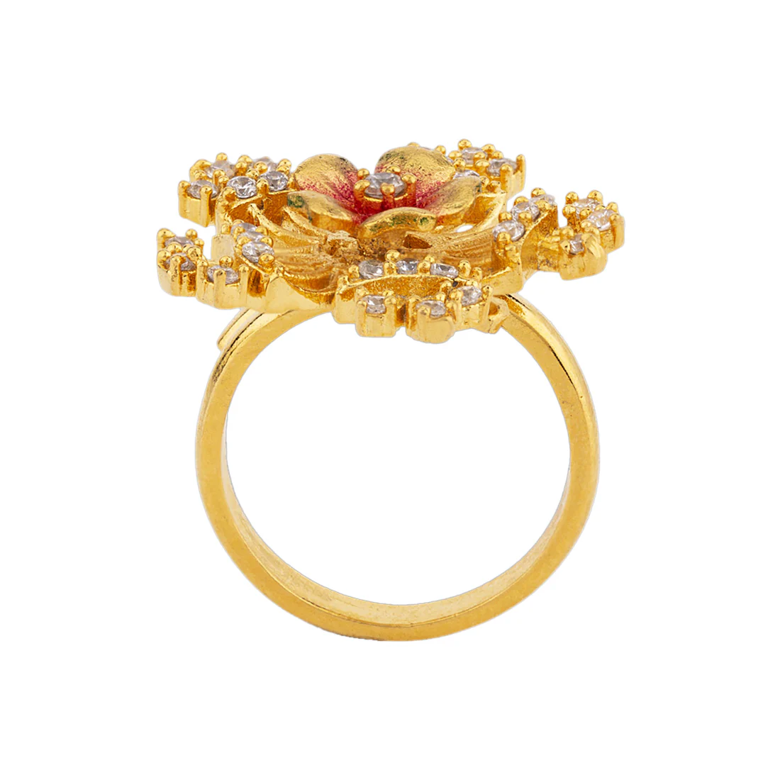 Floriana American Diamond Flower Shaped Ring - Image 4