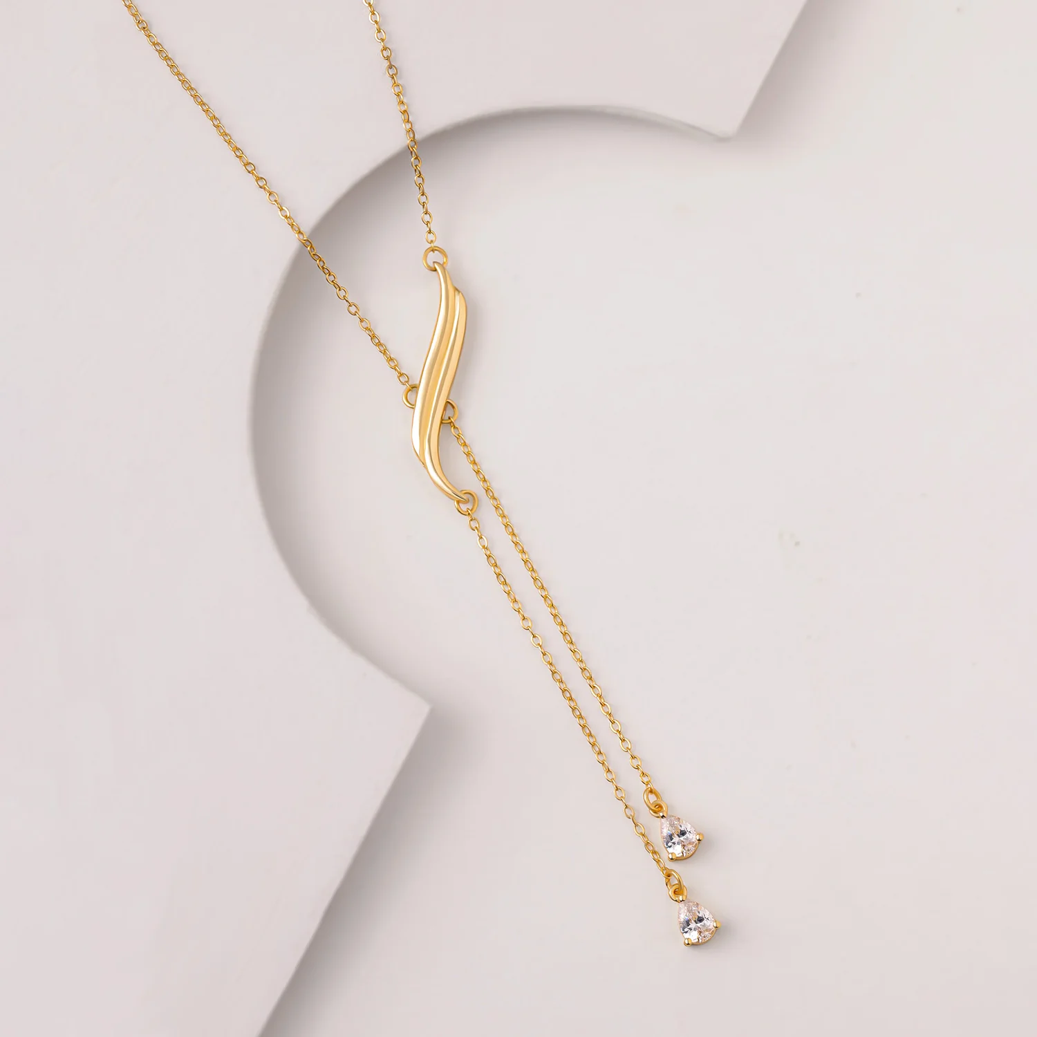 Flow Tide Cascade Curve Y Necklace