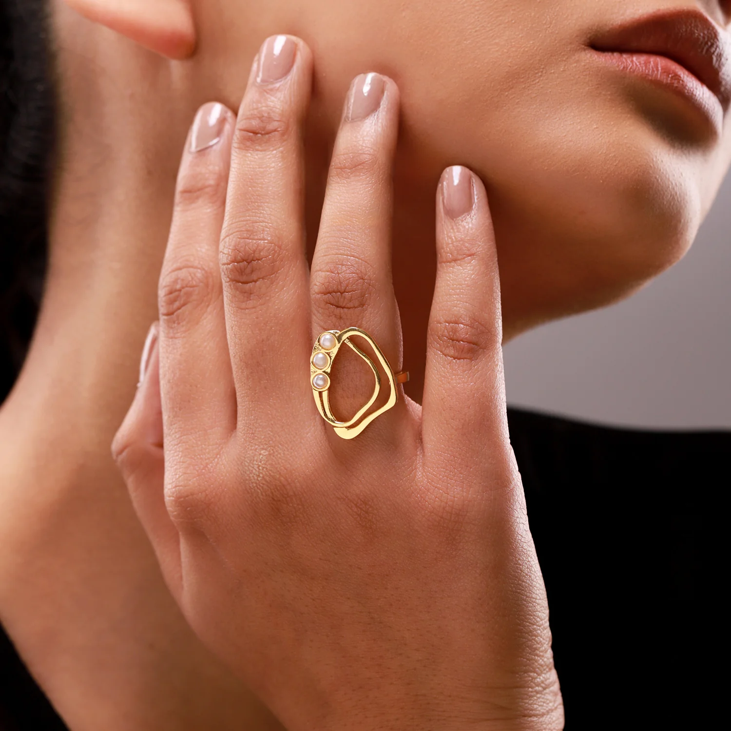 Flow Tide Coral Adjustable Ring - Image 3