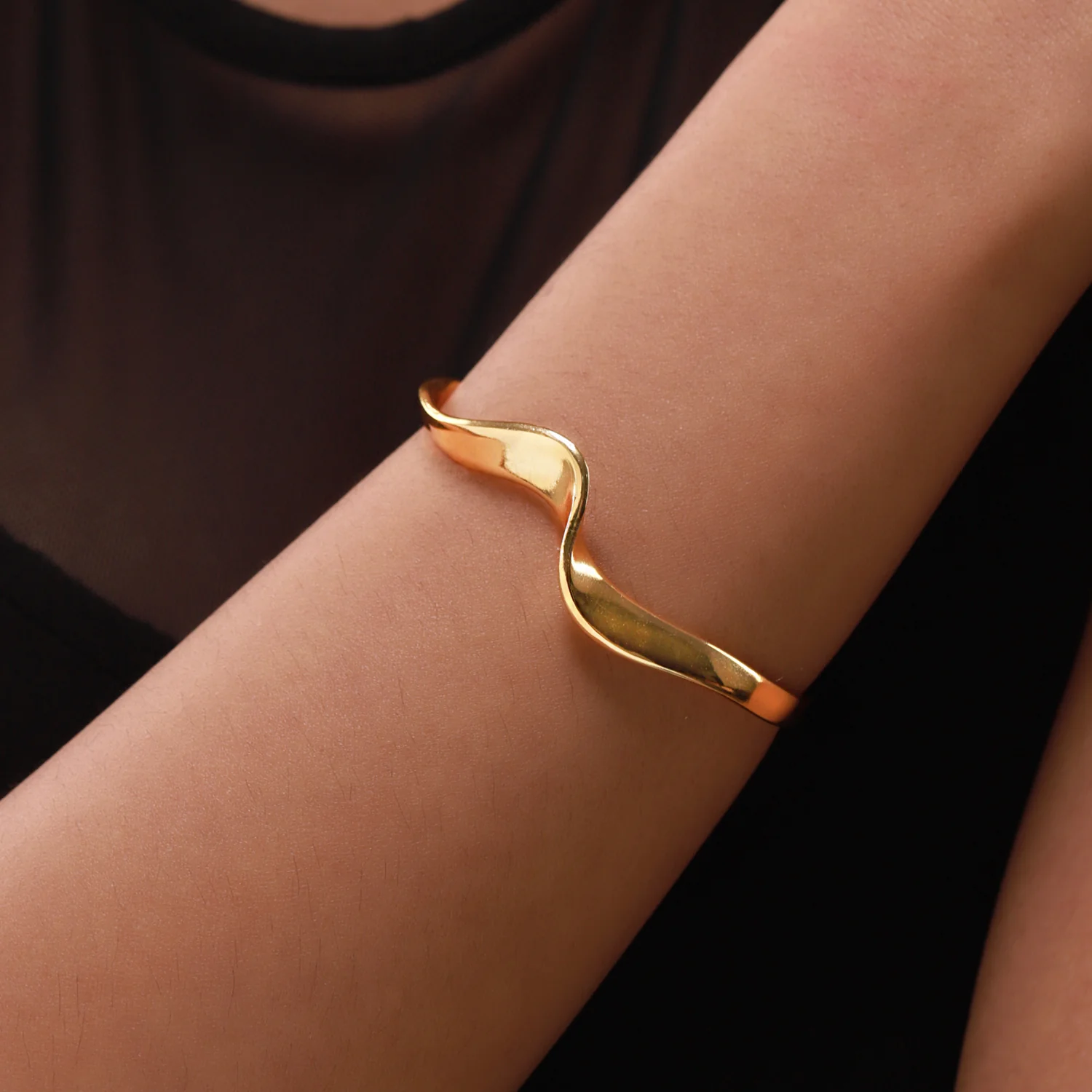 Flow Tide Ribbon Cuff Adjustable Bracelet - Image 2
