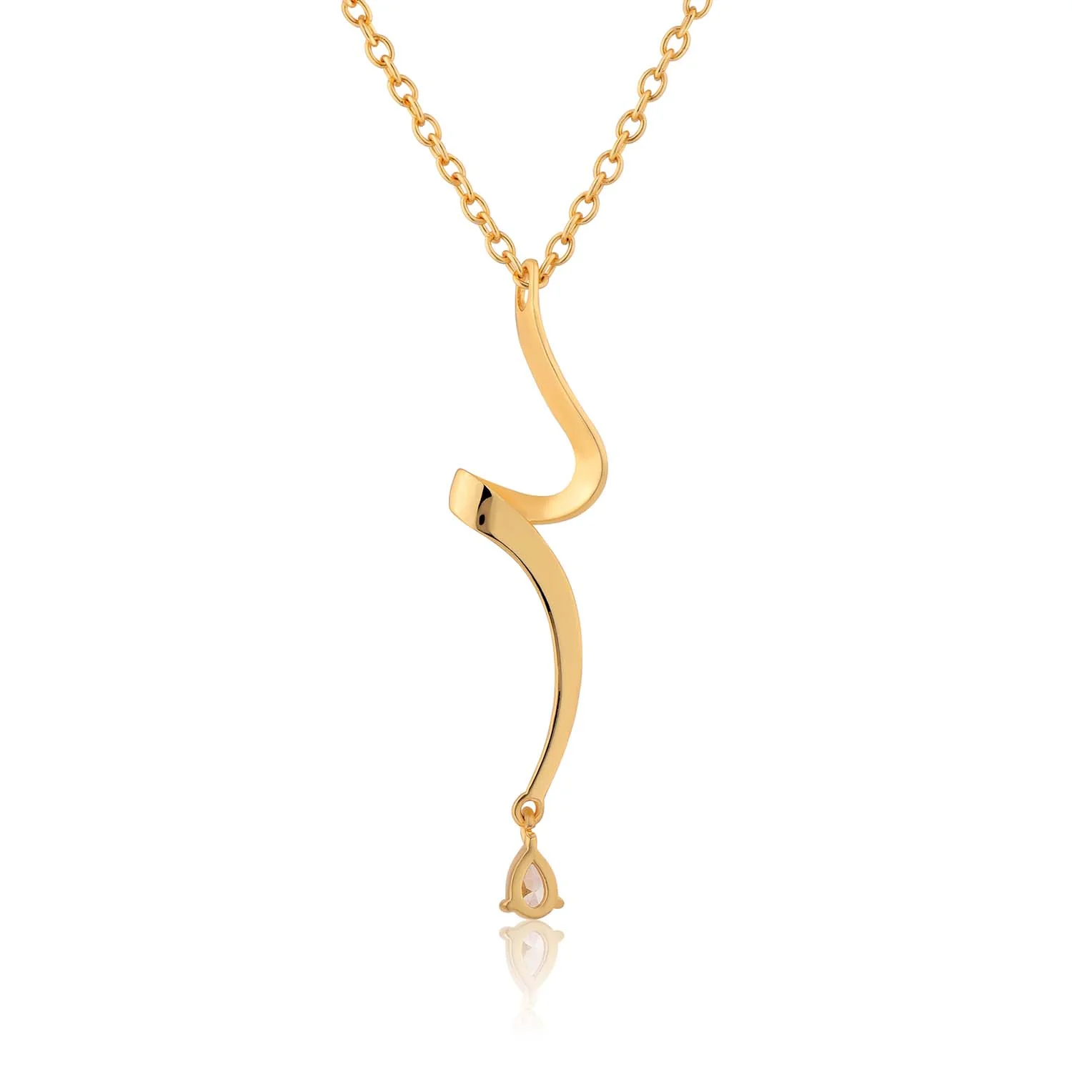 Flow Tide Stream Pendant Short Necklace - Image 6