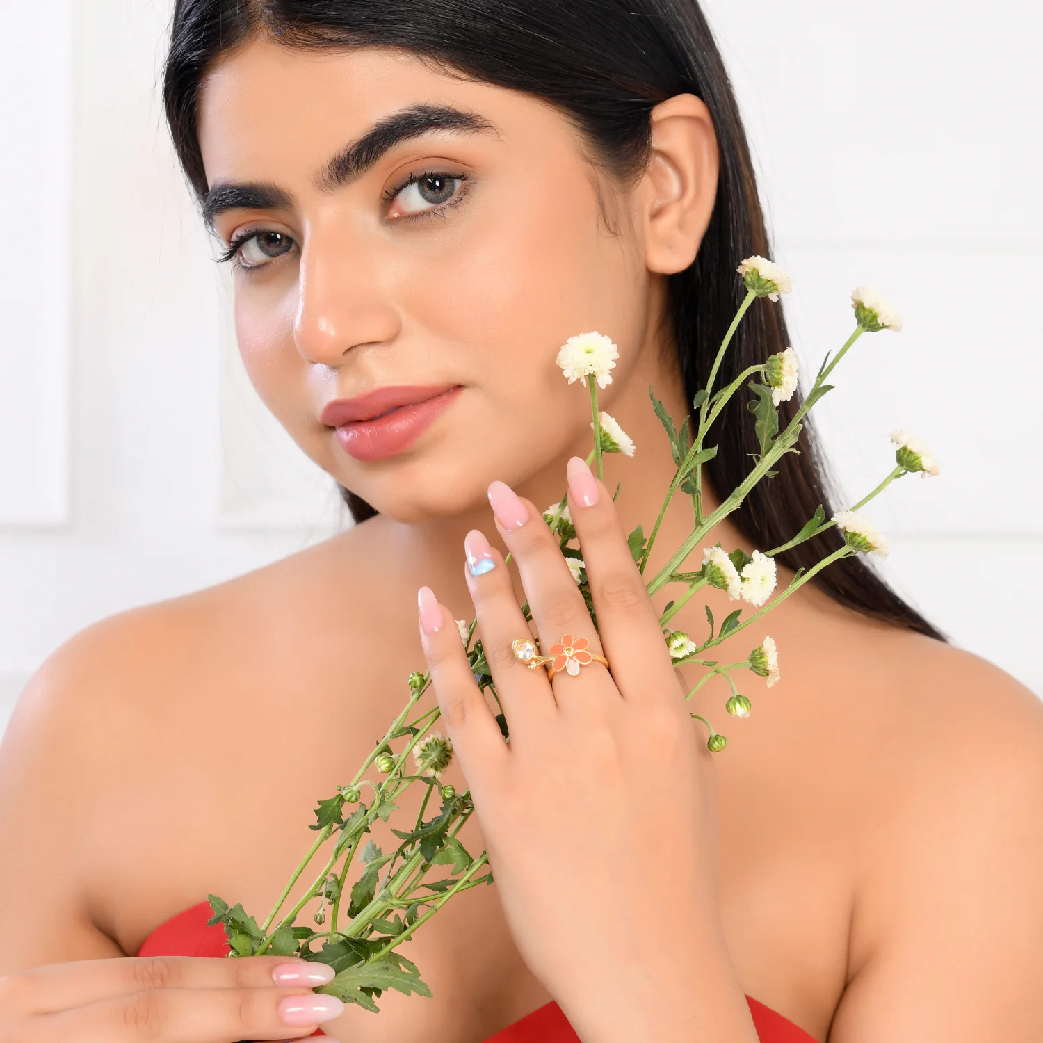 Flower Fantasy Leafy Coral Ring - Image 2