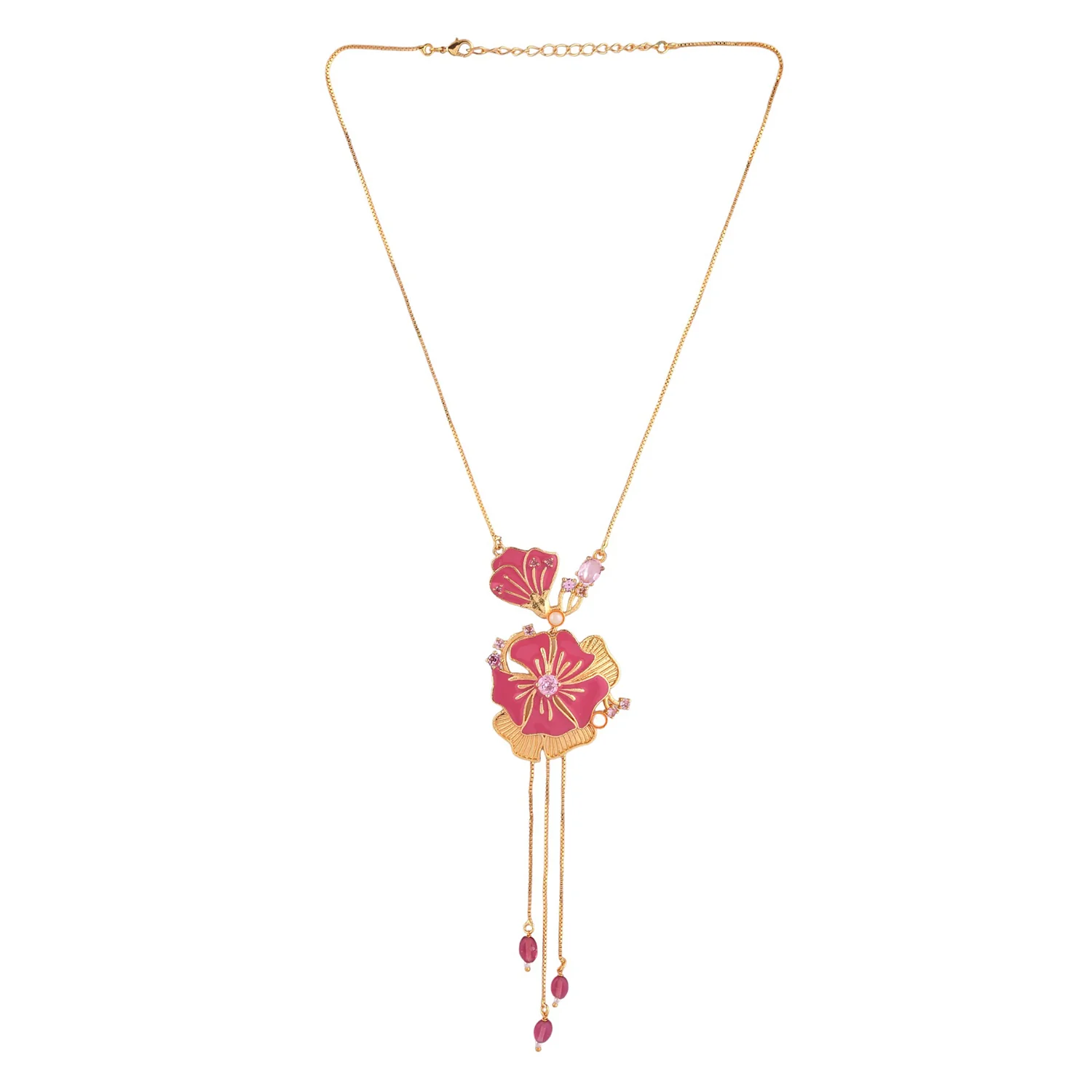 Flower Fantasy Rose Pink Pendant - Image 4