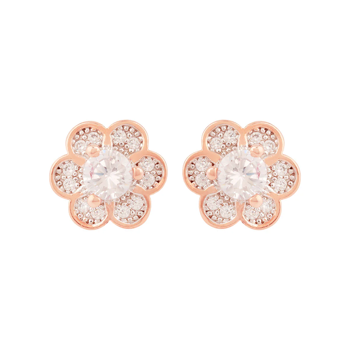 Flower Stud Style Earrings - Image 3