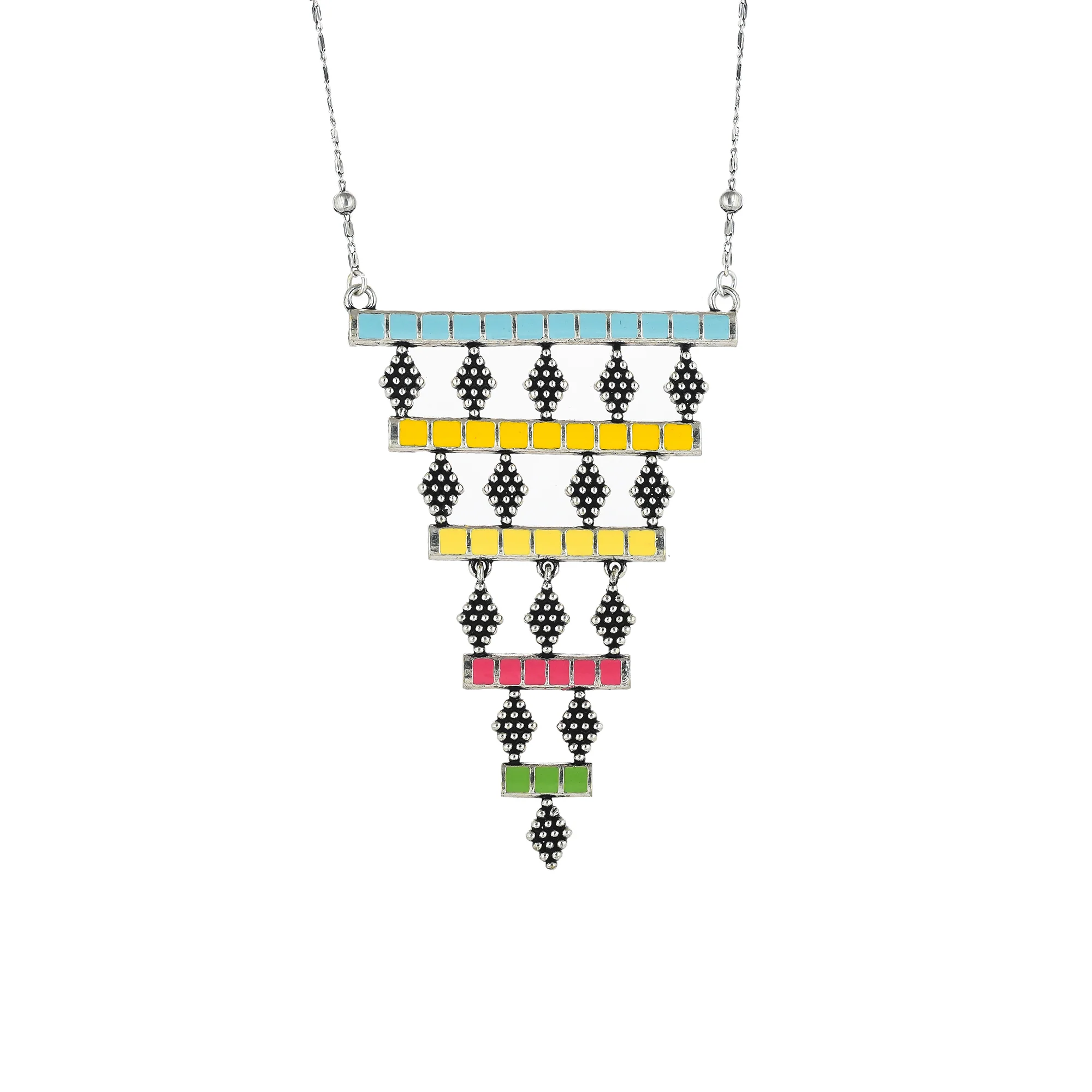 Folklore Silver Plated Layered Necklace - Image 4
