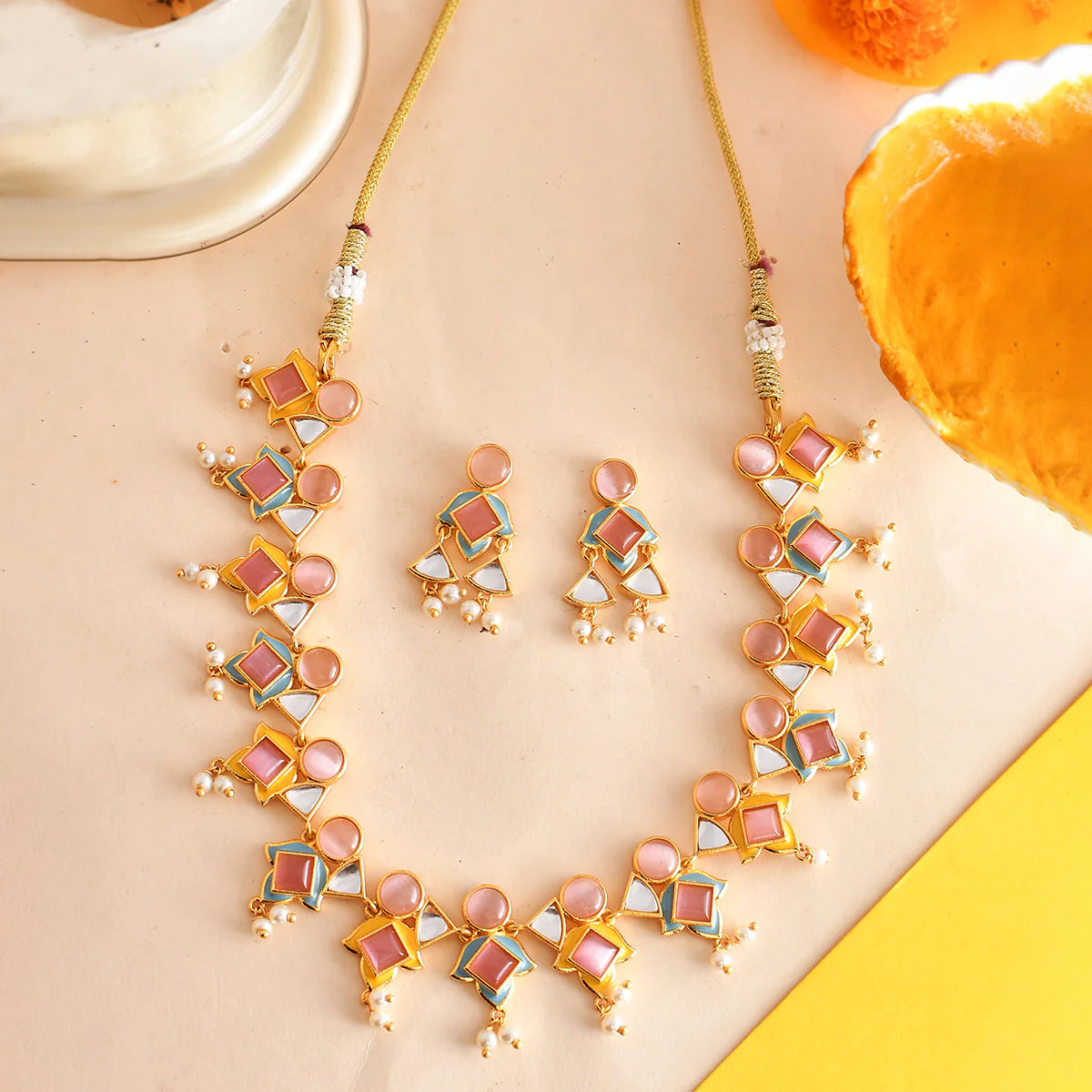 Forever More Gold Plated Women Necklace Set