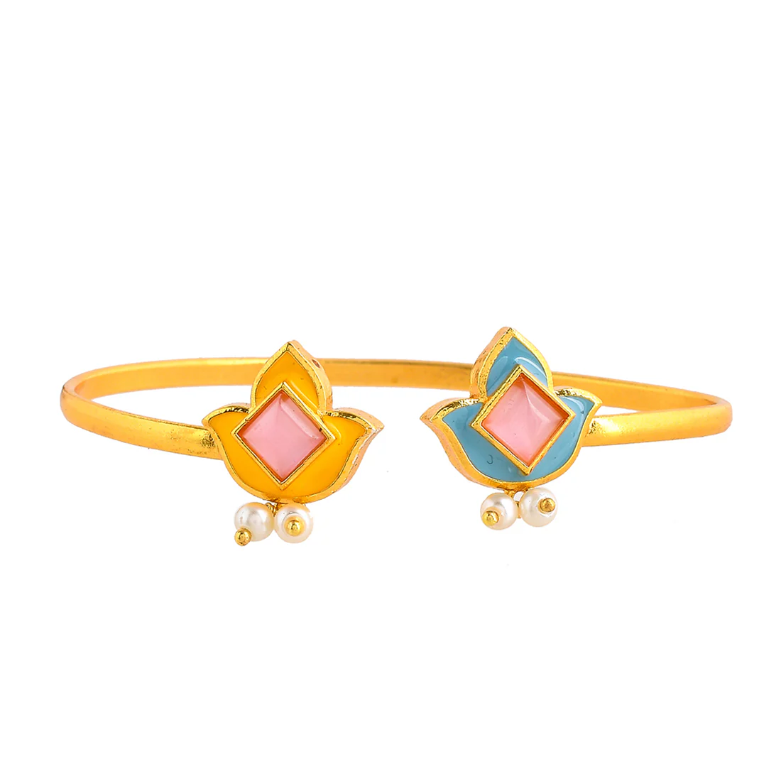 Forever More Enamelled Tulips Pearls Bracelet - Image 3