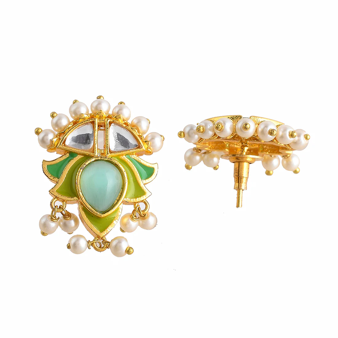 Forever More Green Stones and Pearls Enamelled Jewellery Set - Image 5