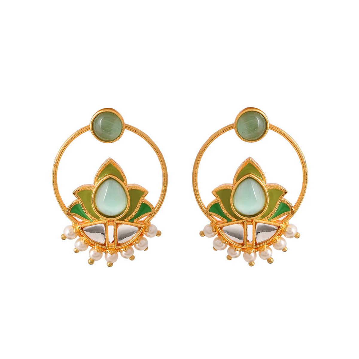 Forever More Lotus Inspired Hoop Earrings - Image 3
