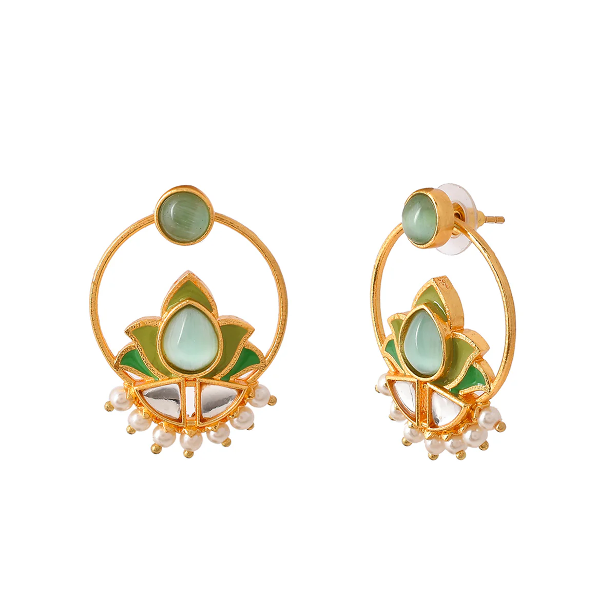 Forever More Lotus Inspired Hoop Earrings - Image 4