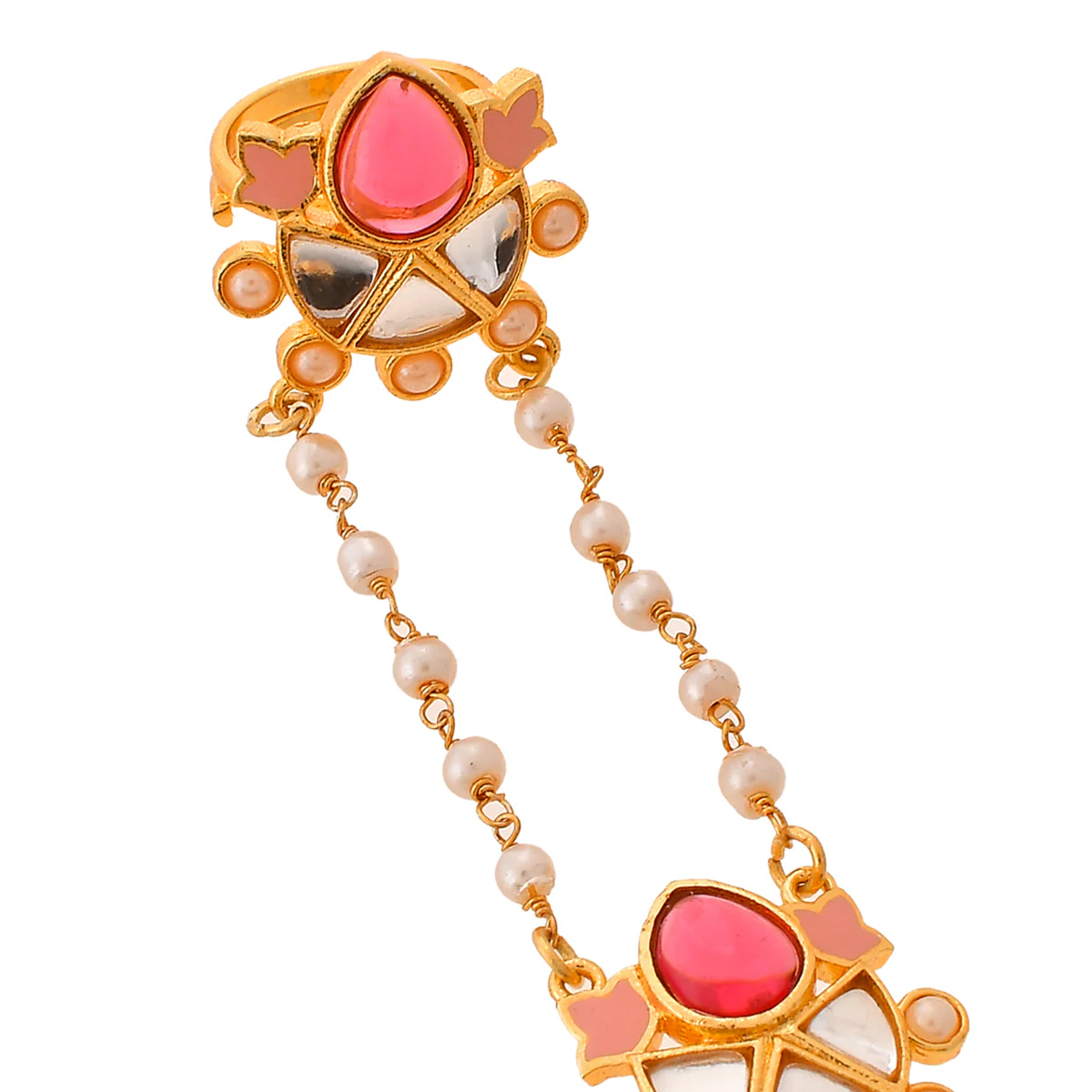 Forever More Pink Beaded Lotus Hath Phool - Image 5