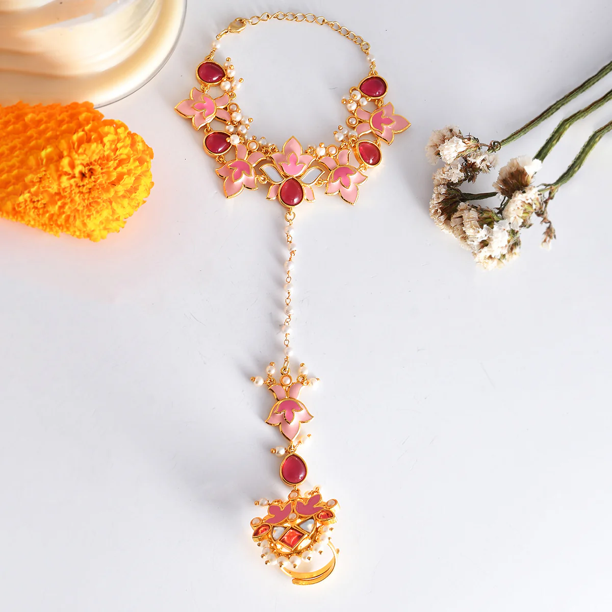 Forever More Pink Lotus Shaped Hath Phool