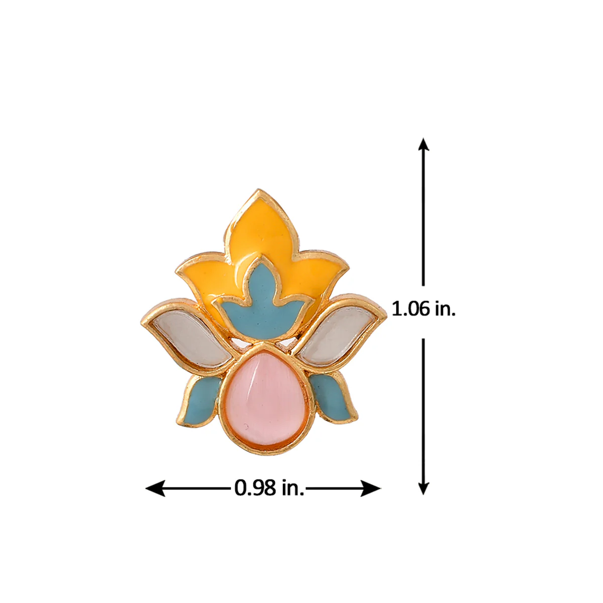 Forever More Yellow And Blue Lotus Earrings - Image 6