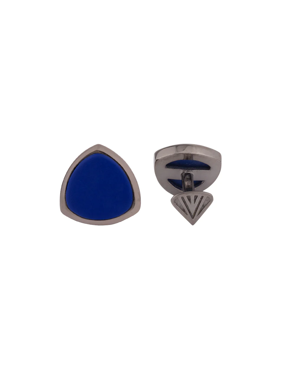 Formal Blue Stone Black Rhodium Milestone Cufflinks - Image 3