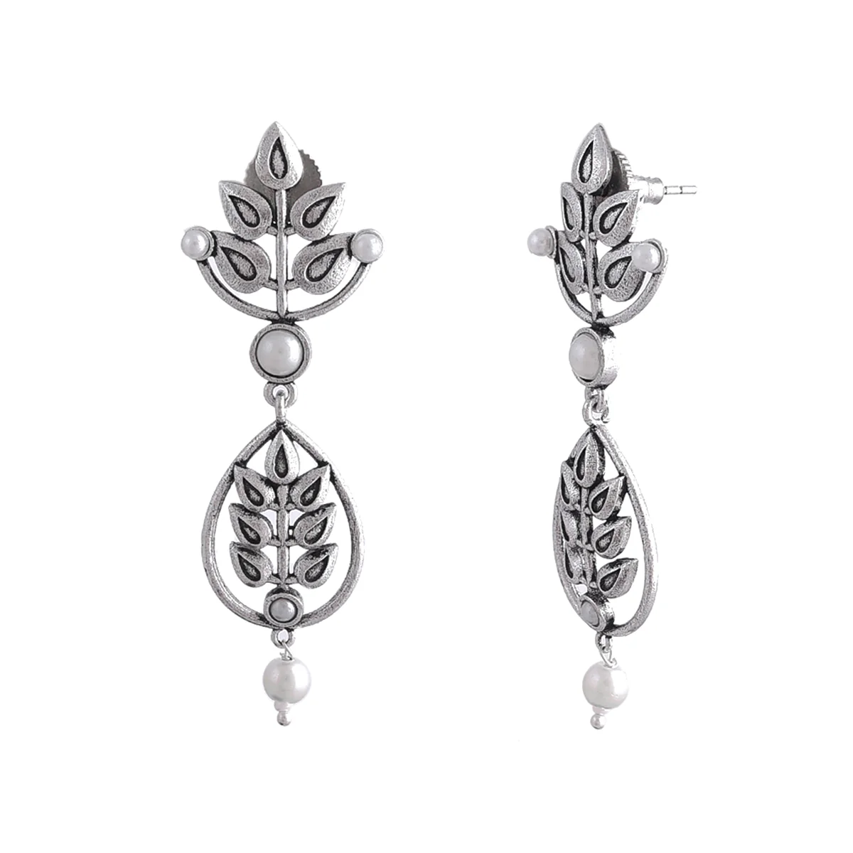 Fresh Fern Bloom Drop Earrings - Image 4