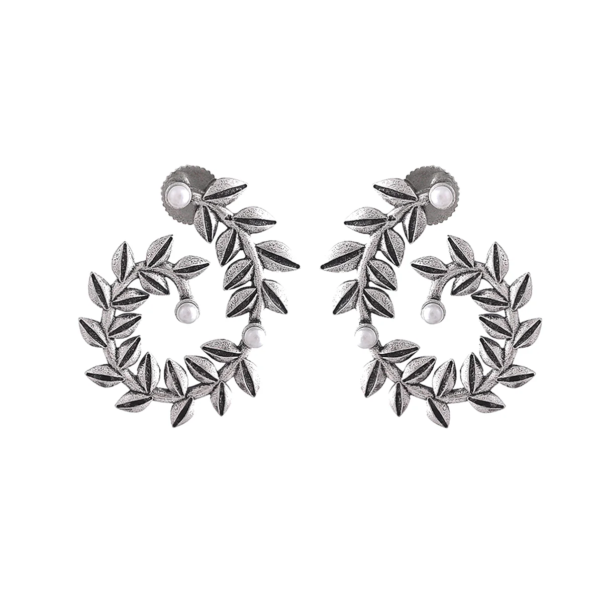 Fresh Fern Flora Spiral Earrings - Image 3
