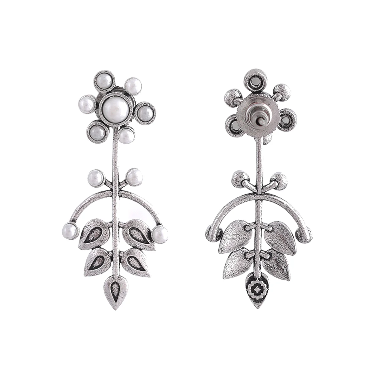 Fresh Fern Magnolia Drop Earrings - Image 5