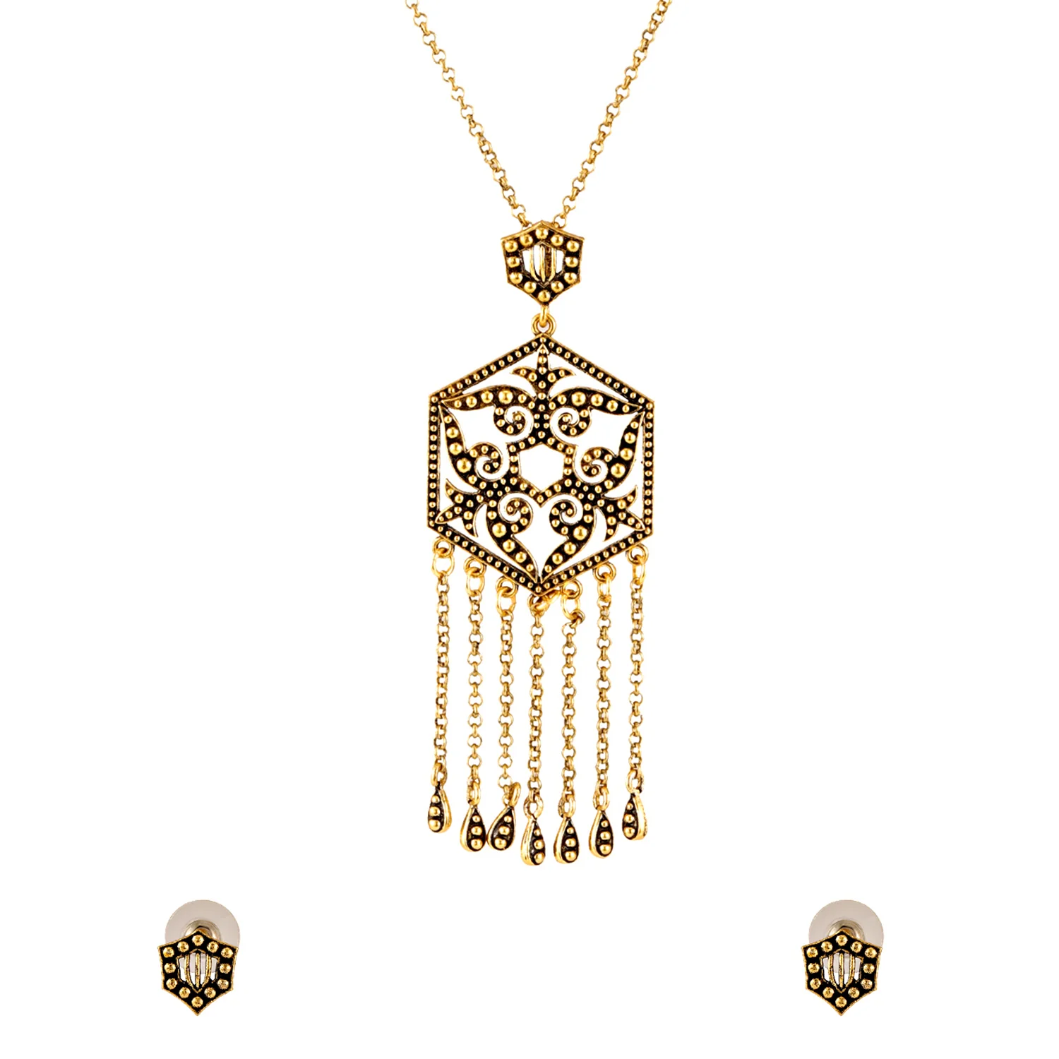Fringes Dramatic Fringe Pendant Set - Image 6