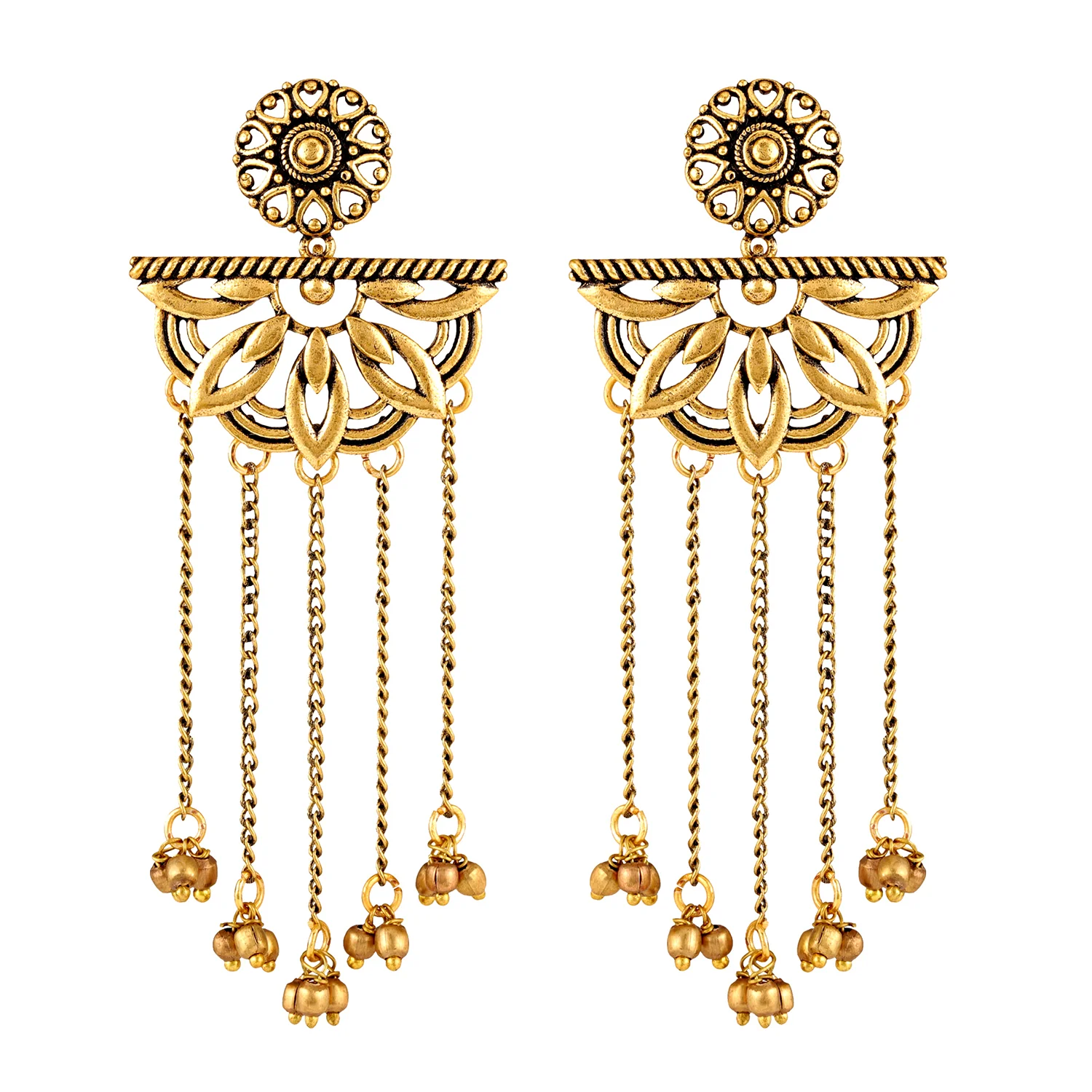 Fringes Fantasy Drop Earrings - Image 4
