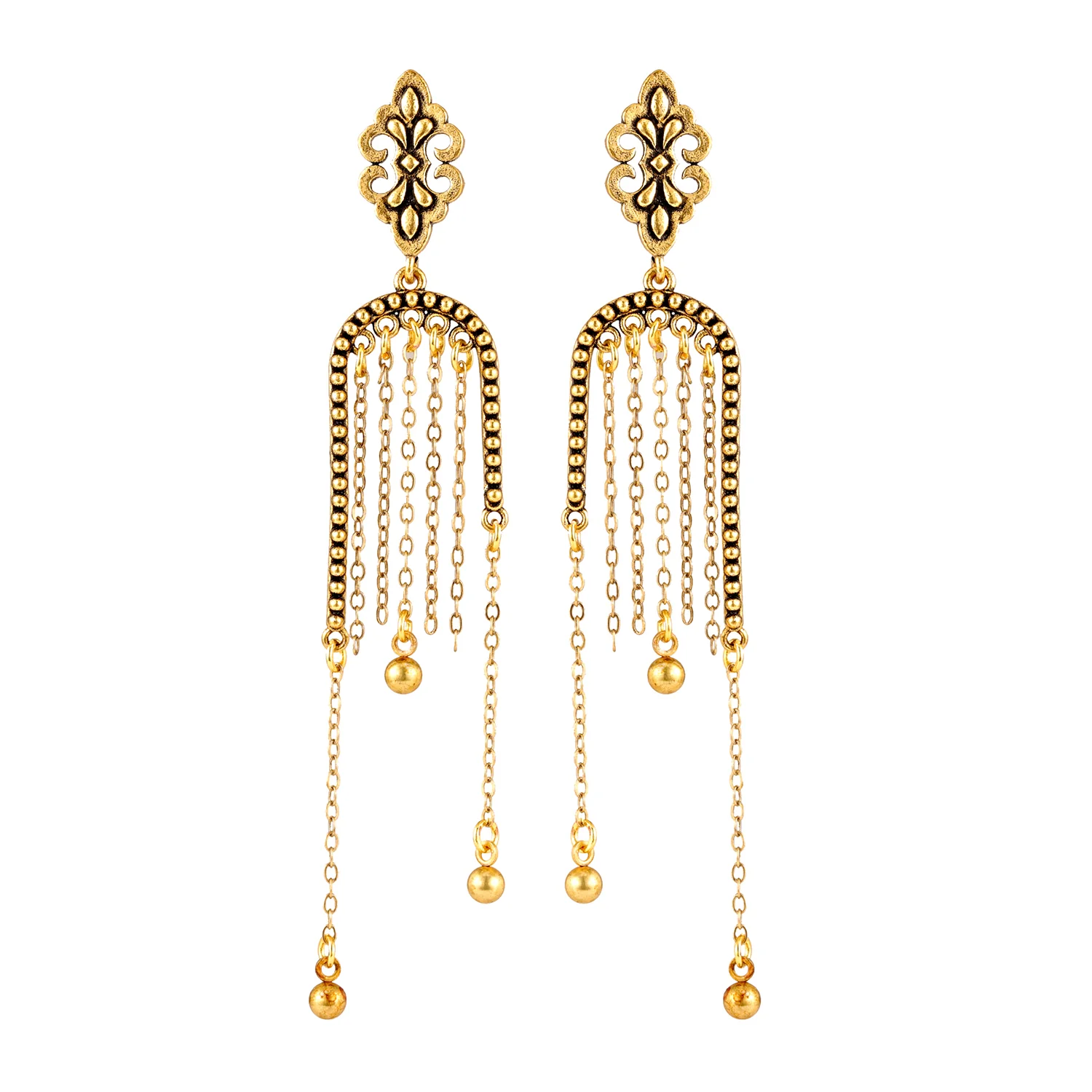 Fringes Fleur Dangler Earrings - Image 4