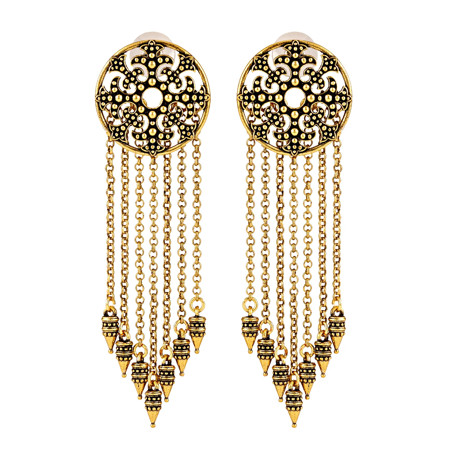 Fringes Perfect Beaded Fringe Earrings - Image 4