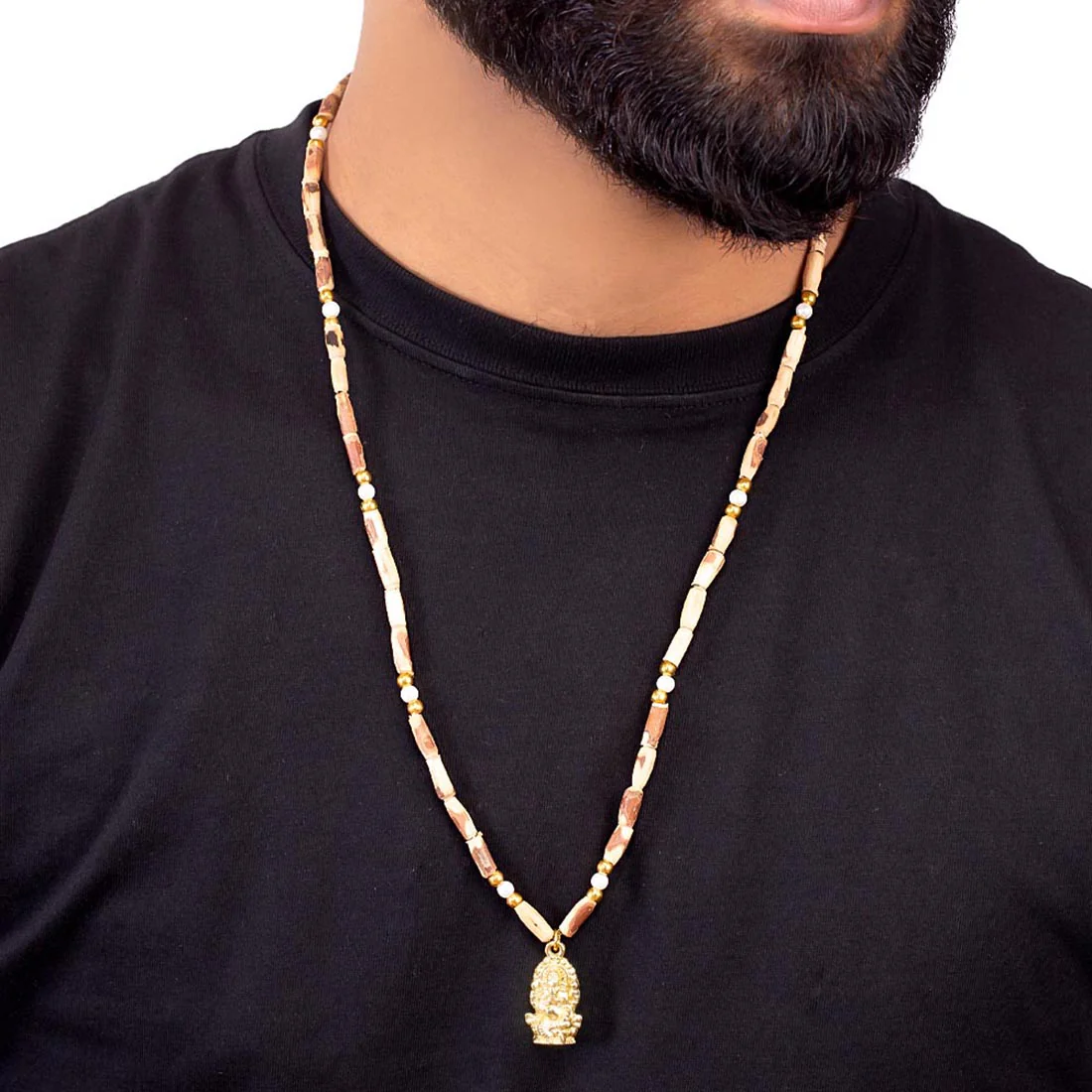 Ganesh Pendent With Tulsi Chain - Image 2