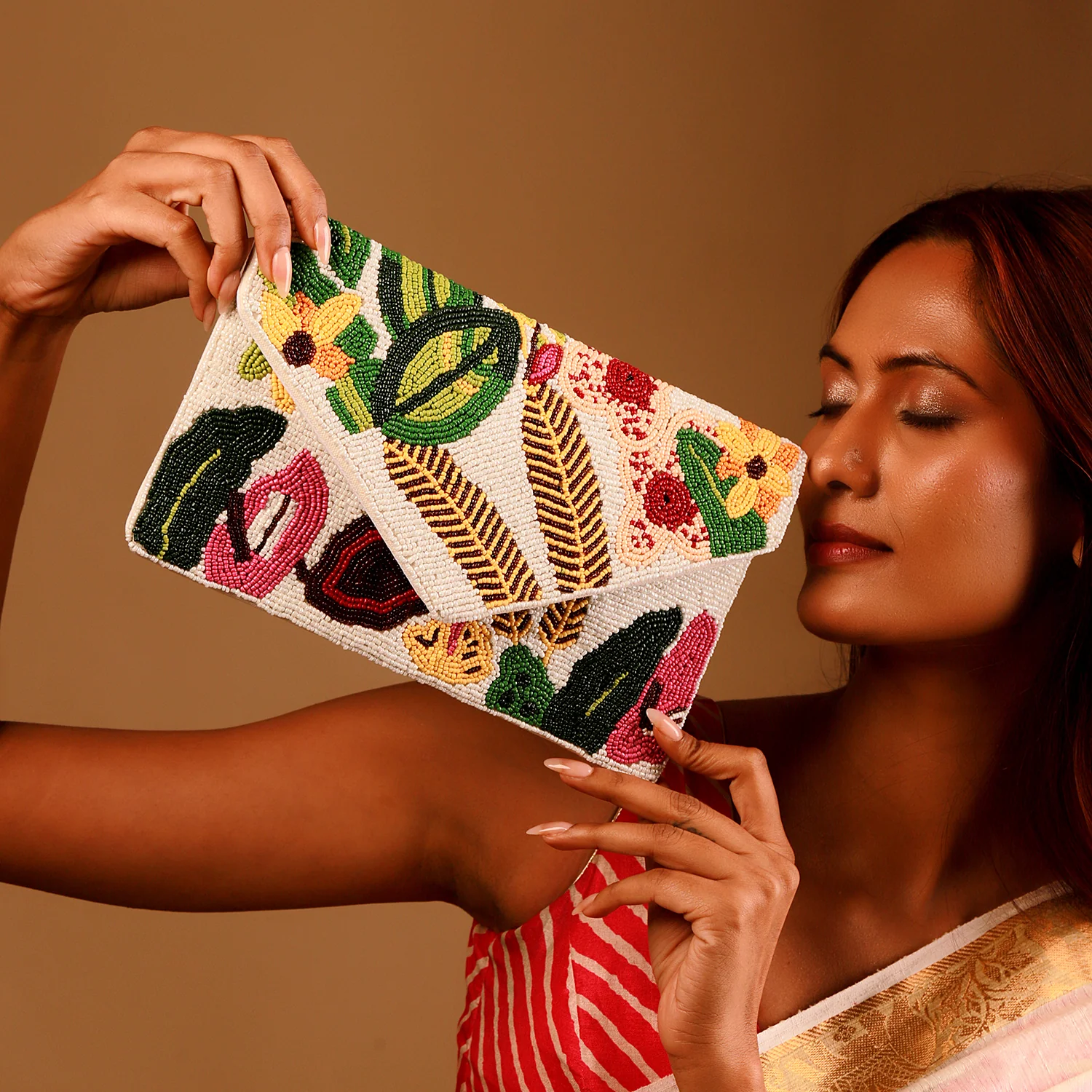 Garden Muse Beaded Clutch Bag - Image 2